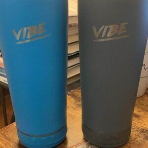 VIBE Tumblers with Bluetooth speakers attached